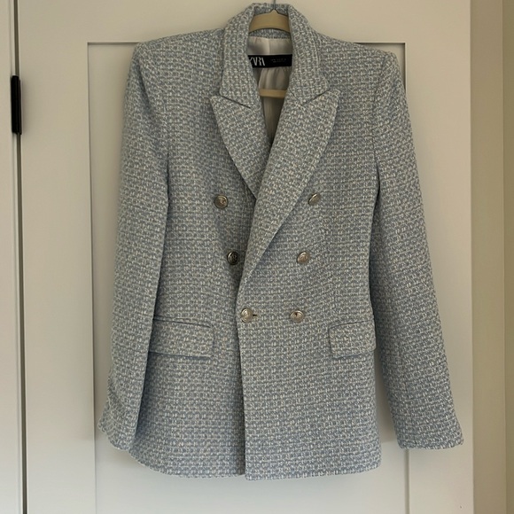 Zara light blue blazer - Picture 2 of 5